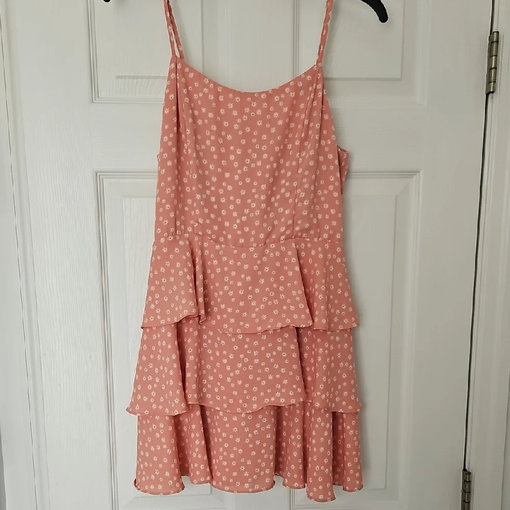 Coral Floral Dress, Forever 21